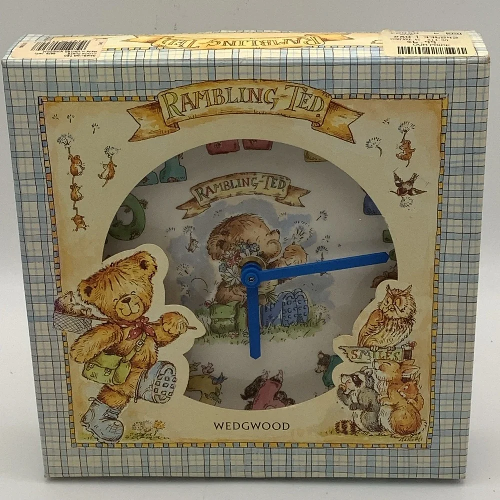 Vintage Wedgwood England Rambling Ted Children’s Wall Clock